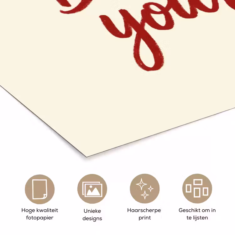 Poster - Don't lose your fire - Rood - Wit - Minimalistisch — 5