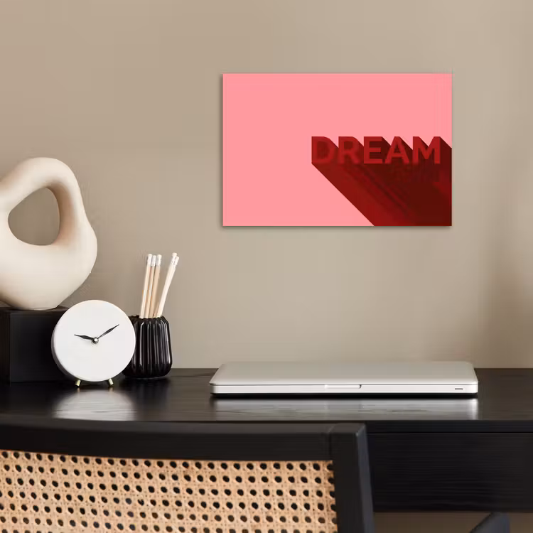 Poster - Dream - 3D - Rood - Roze — 2