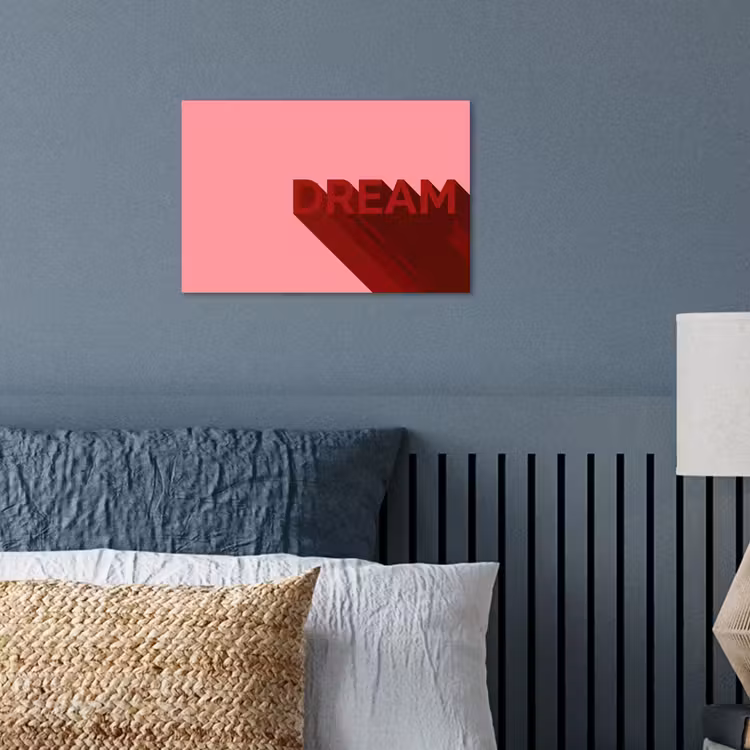 Poster - Dream - 3D - Rood - Roze — 3