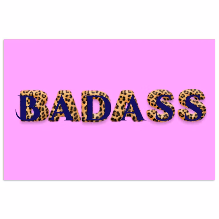 Poster - Felroze - Badass - Panterprint - Schaduw — 1