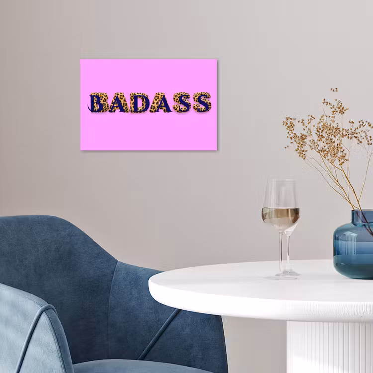 Poster - Felroze - Badass - Panterprint - Schaduw — 4