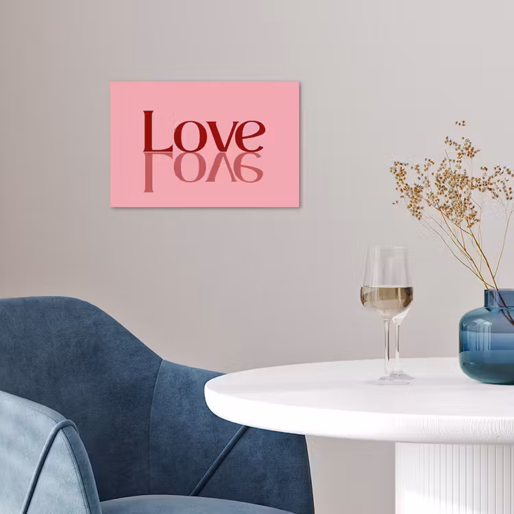 Poster - Love - Roze - Spiegeling — 4