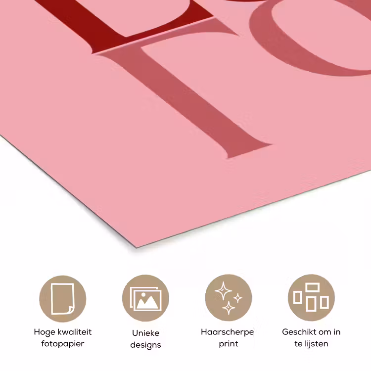 Poster - Love - Roze - Spiegeling — 5
