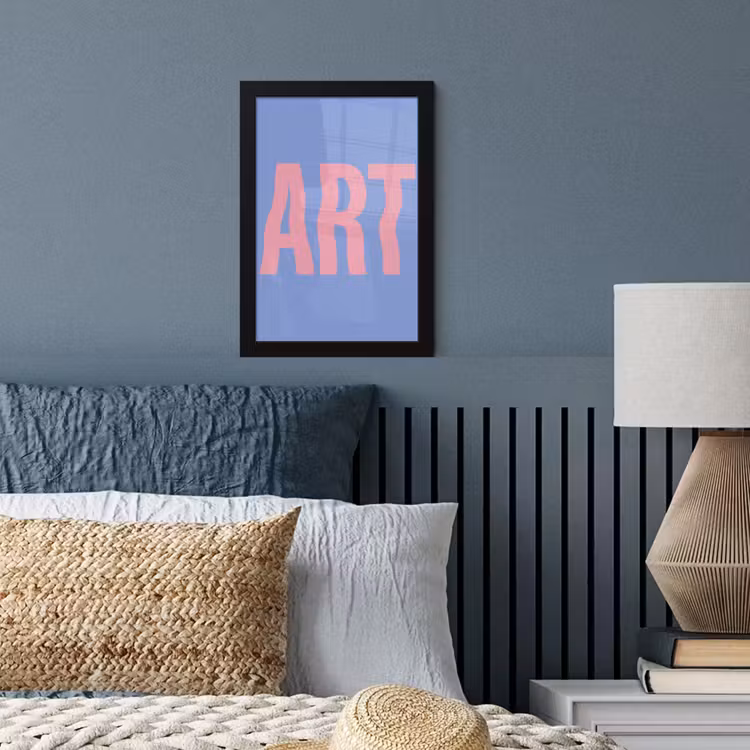 Poster met lijst - Art - Roze - Blauw — 4