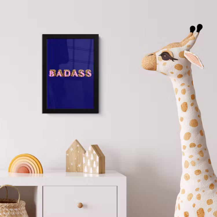 Poster met lijst - Badass - Panterpint - Schaduw - Roze — 5