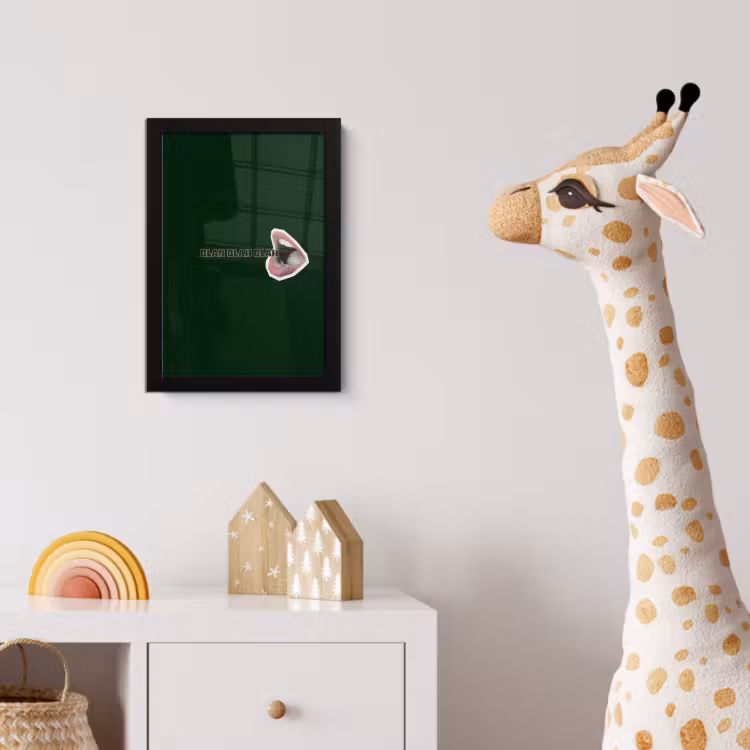 Poster met lijst - BLAH BLAH BLAH - Mond - Groen — 5