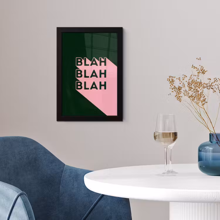 Poster met lijst - Donkergroen - Tekst - Schaduw - Grafisch — 2