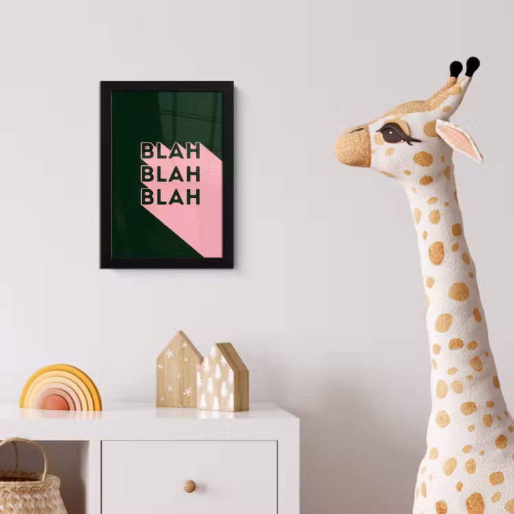 Poster met lijst - Donkergroen - Tekst - Schaduw - Grafisch — 5