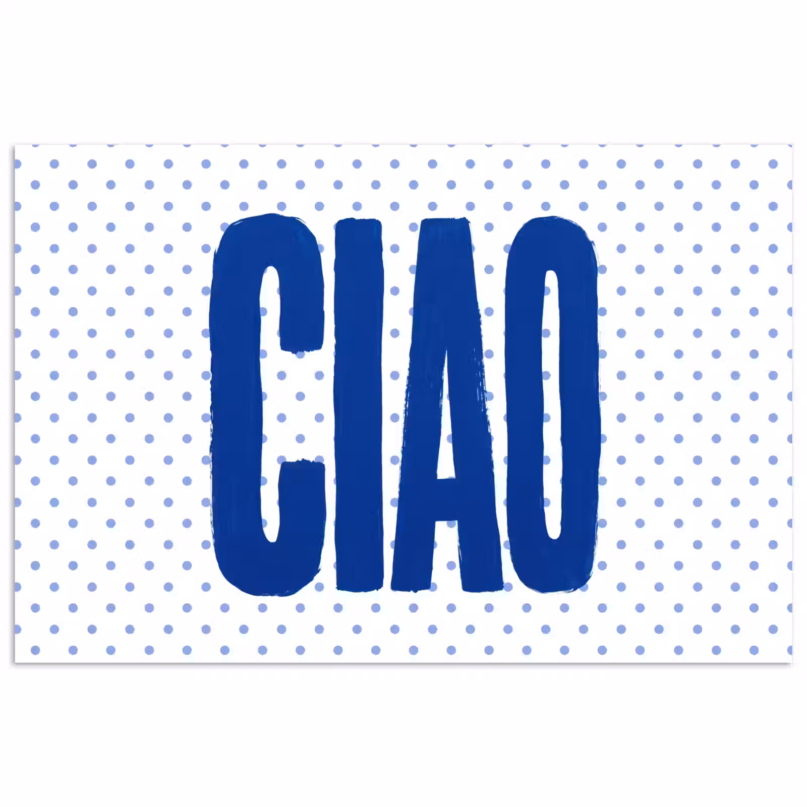 Poster - Ciao - Stippen - Roze - Wit — 1