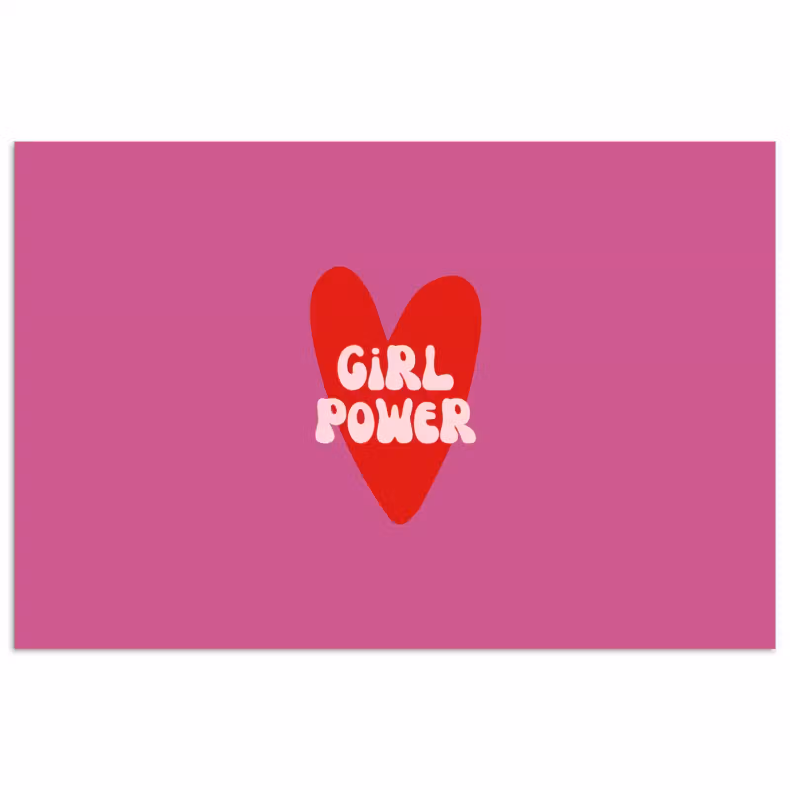 Poster - Girl power - Hart - Roze - Rood — 1