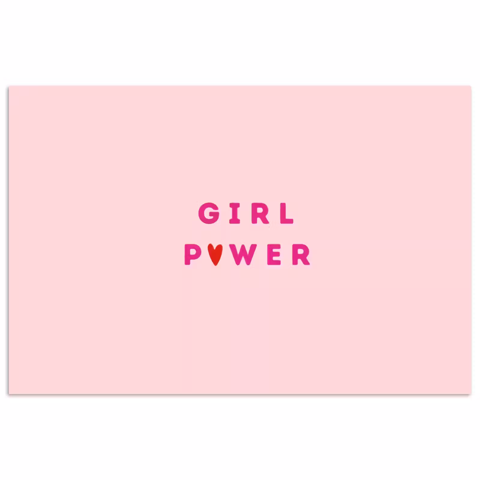 Poster - Girl power - Roze - Hartje — 1