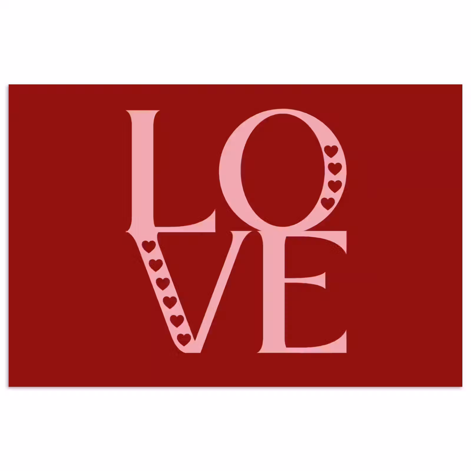 Poster - Love - Rood - Hatjes — 1