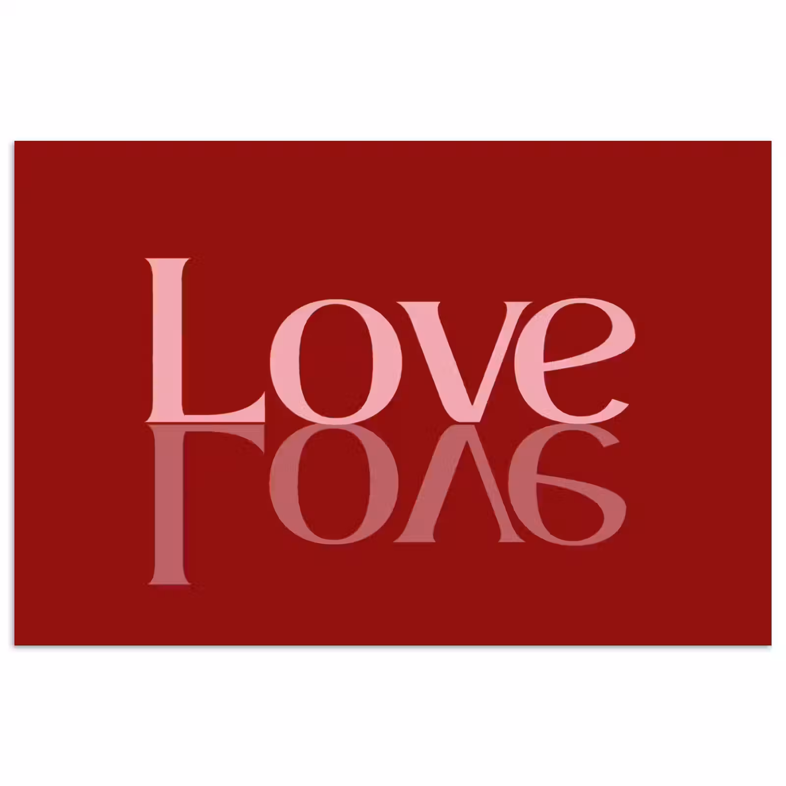 Poster - Love - Spiegeling - Rood — 1