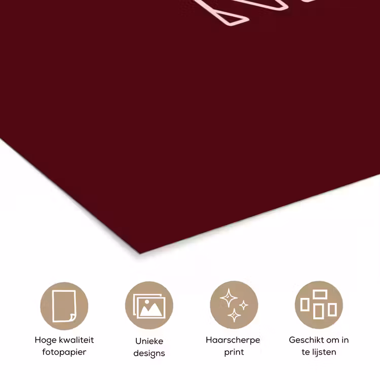 Poster - Bordeaux - Nice - minimalistisch — 5