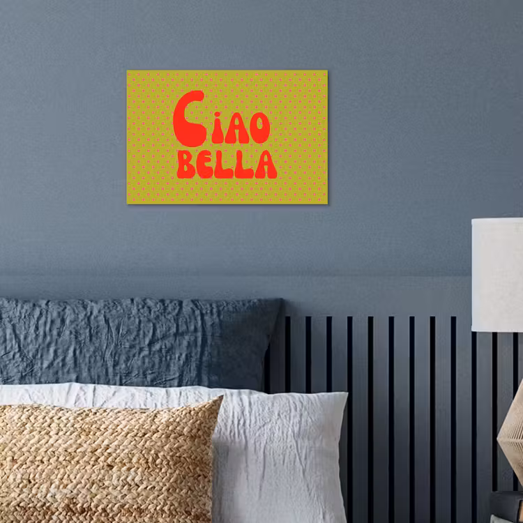 Poster - Ciao bella - Rood - Groen - Stippen — 3