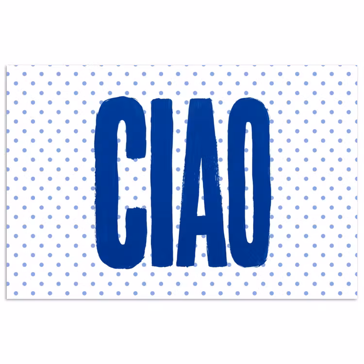 Poster - Ciao - Blauw - Stippen — 1