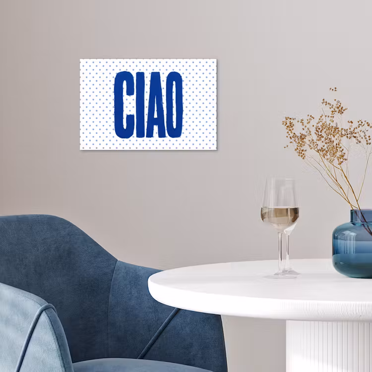 Poster - Ciao - Stippen - Roze - Wit — 4