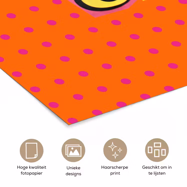 Poster - Cool - Stippen - Oranje — 5