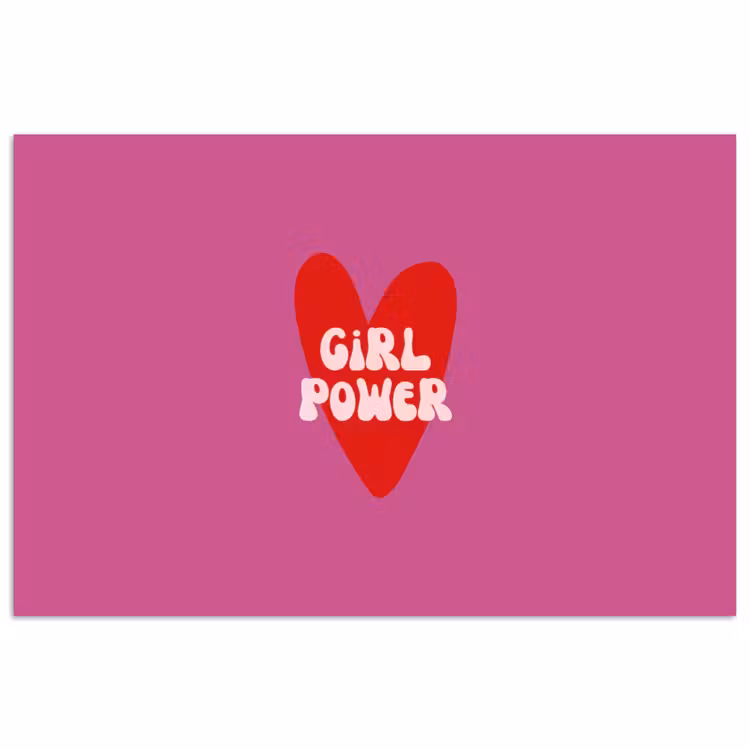 Poster - Girl power - Hart - Roze - Rood — 1
