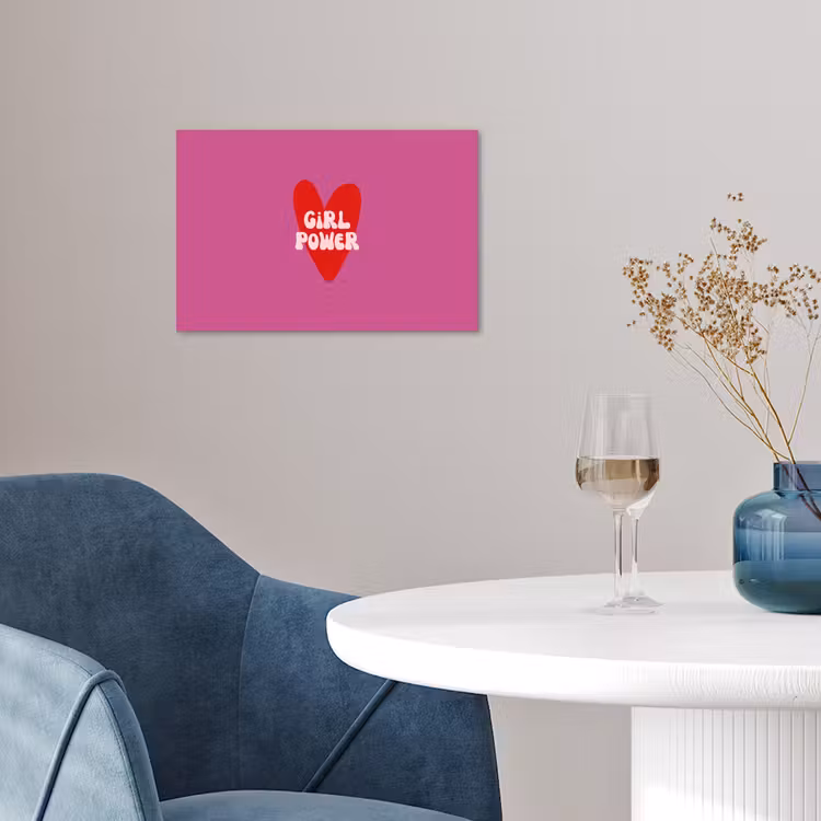 Poster - Girl power - Hart - Roze - Rood — 4