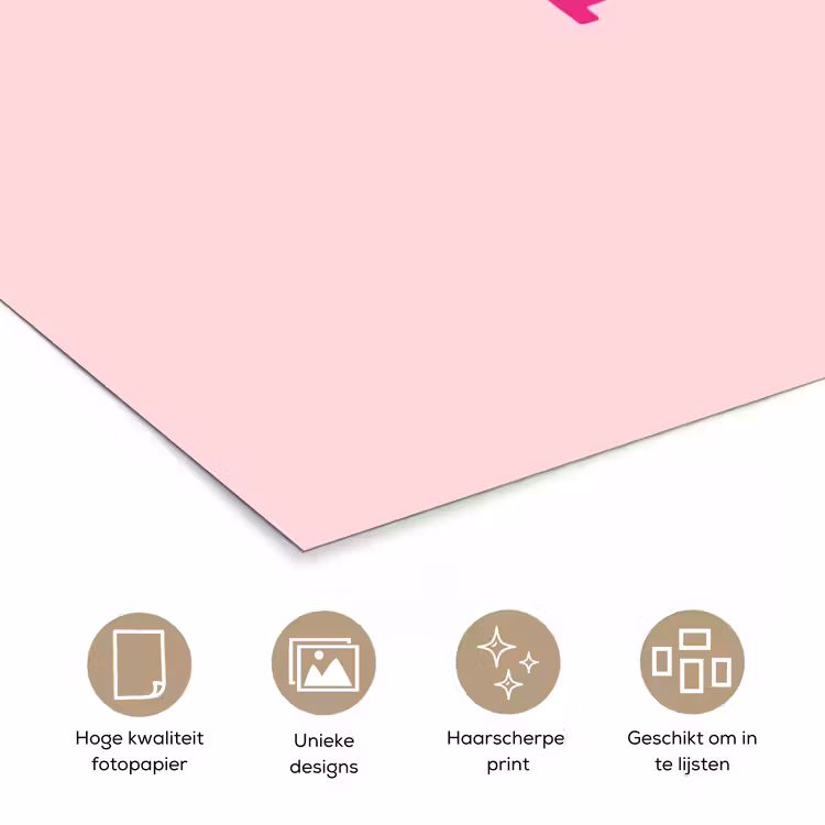Poster - Girl power - Roze - Hartje — 5
