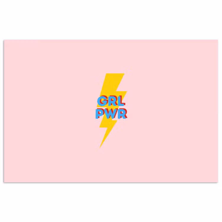 Poster - Grl pwr - Bliksem - Roze — 1