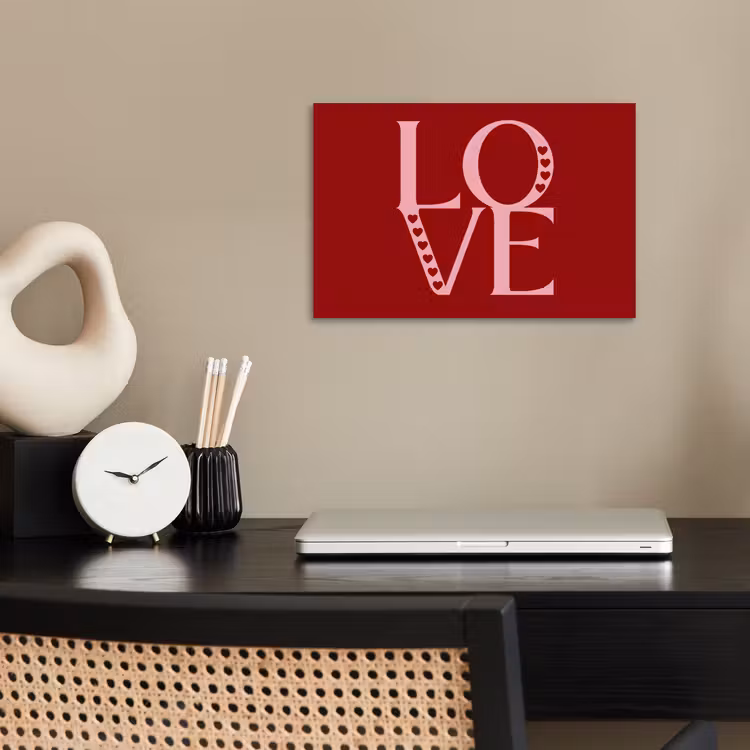 Poster - Love - Rood - Hatjes — 2