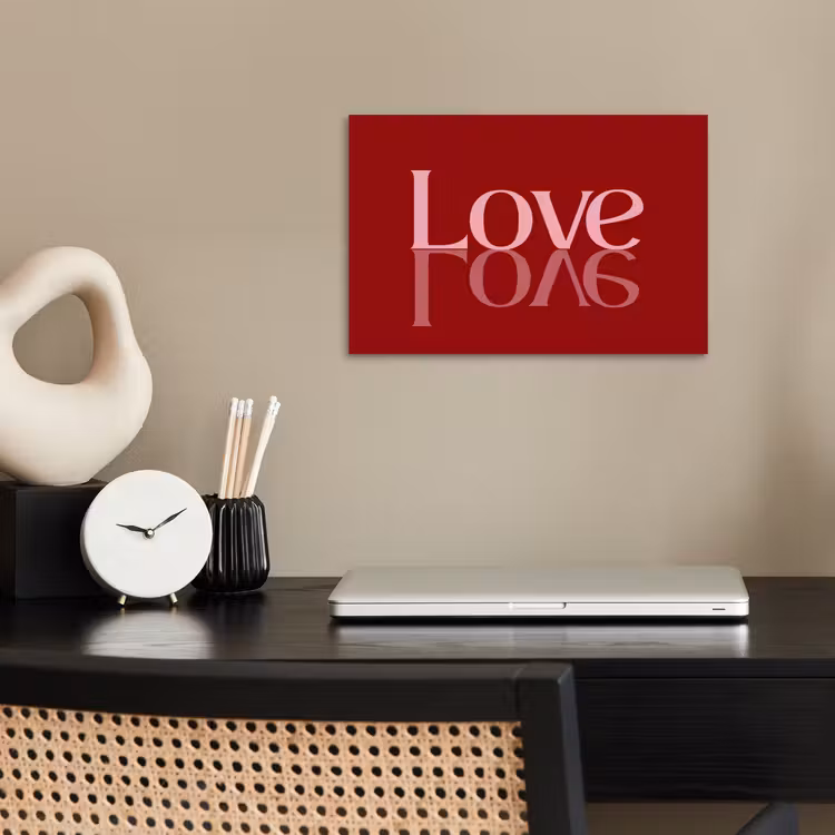 Poster - Love - Spiegeling - Rood — 2