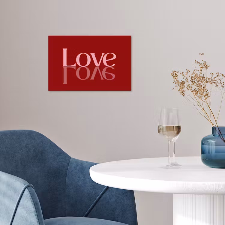 Poster - Love - Spiegeling - Rood — 4
