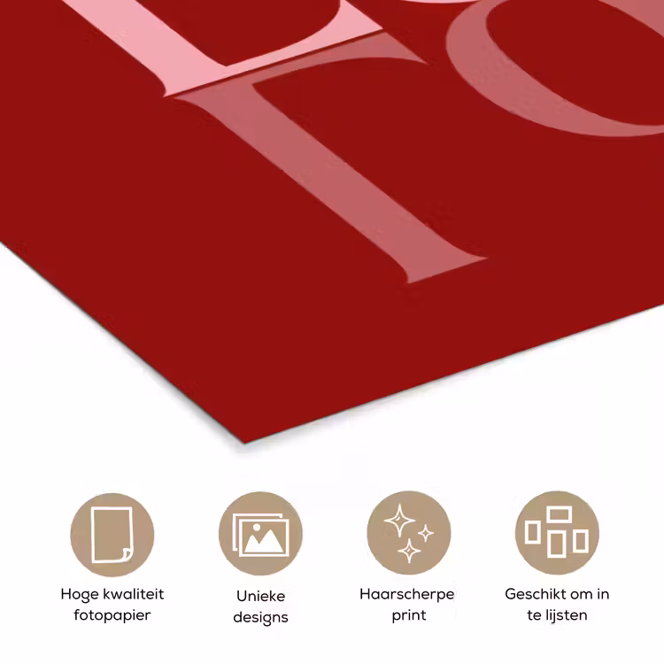 Poster - Love - Spiegeling - Rood — 5