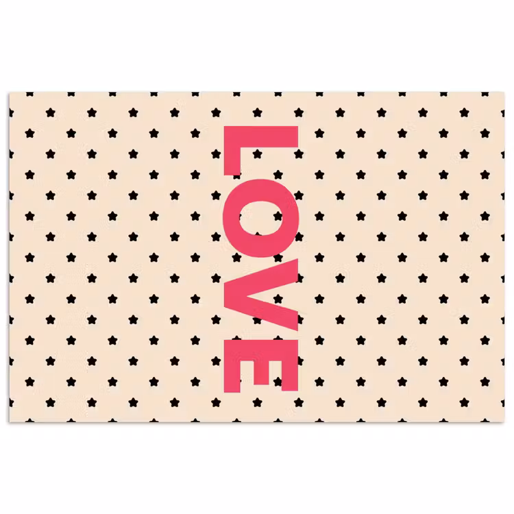 Poster - Love - Stippen - Roze — 1