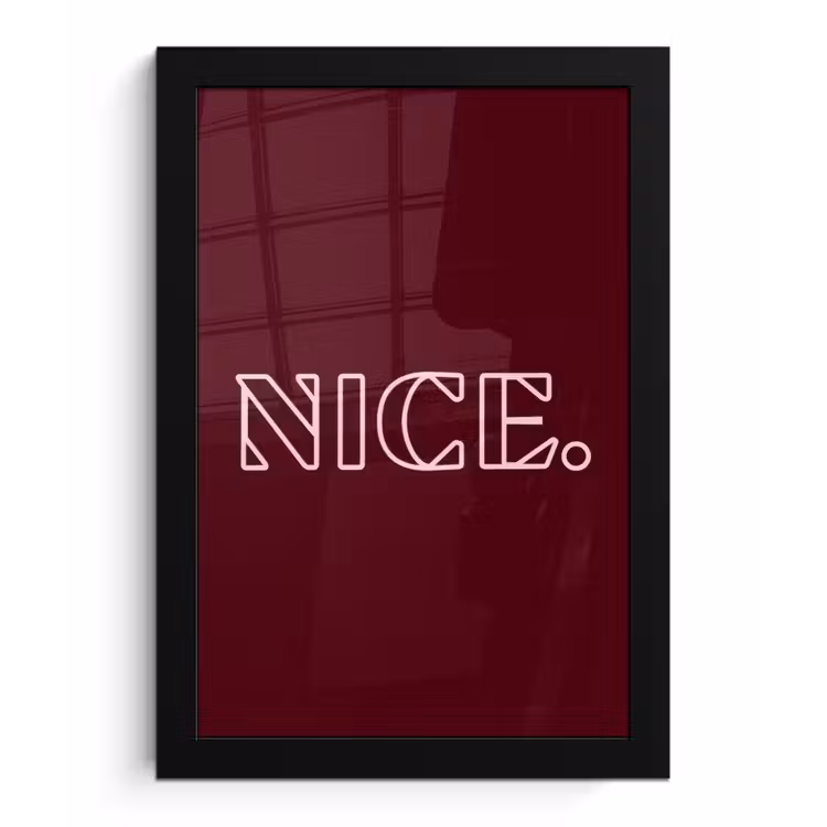 Poster met lijst - Bordeaux - Nice - minimalistisch — 1