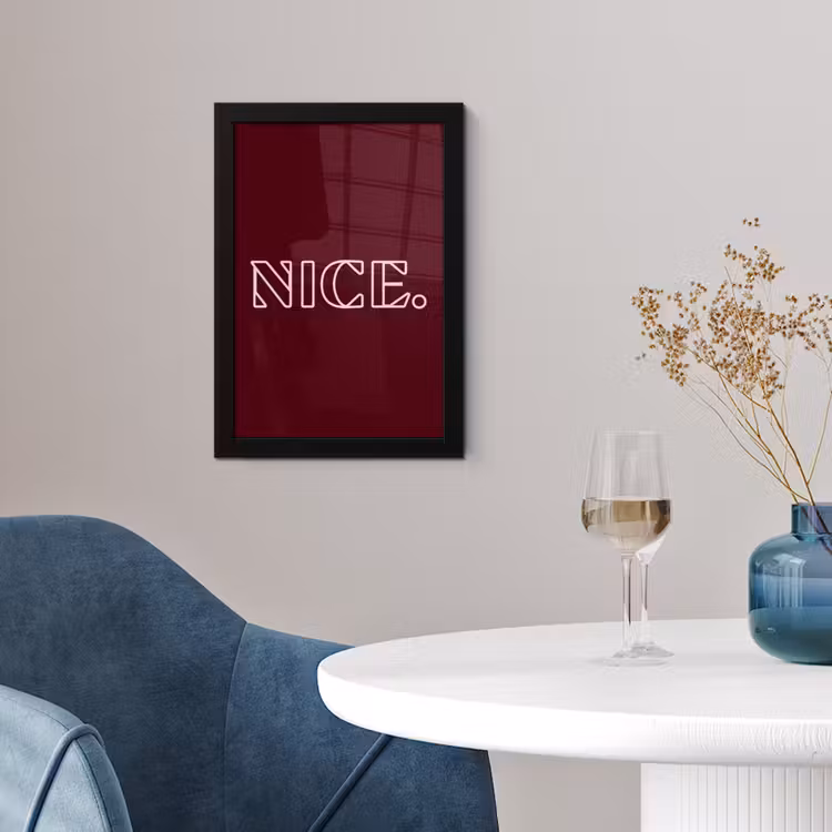 Poster met lijst - Bordeaux - Nice - minimalistisch — 2