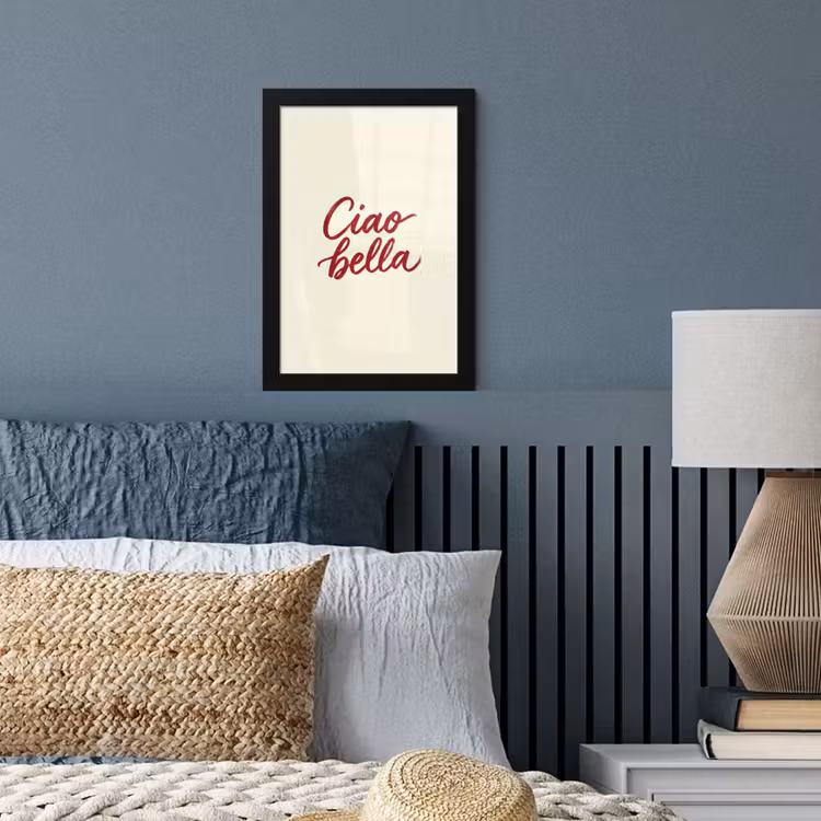 Poster met lijst - Ciao bella - Rood - Wit - Minimalistisch — 4