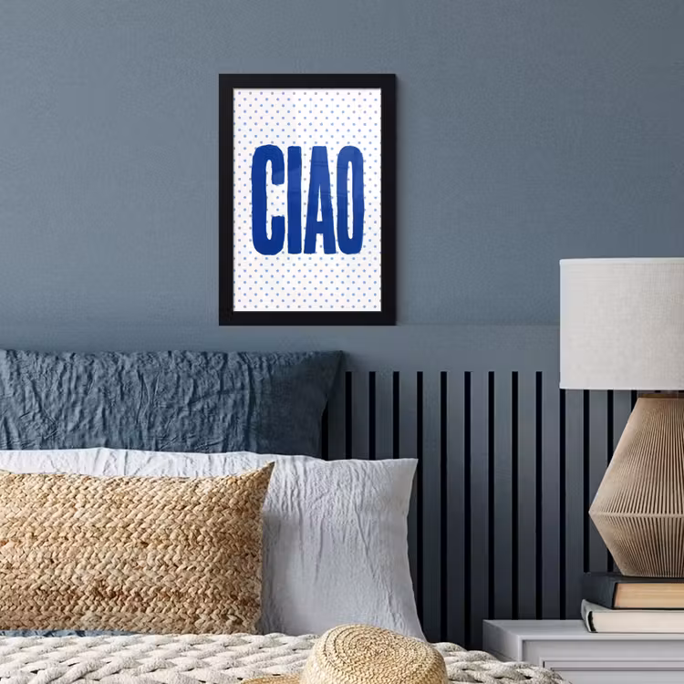 Poster met lijst - Ciao - Stippen - Roze - Wit — 4