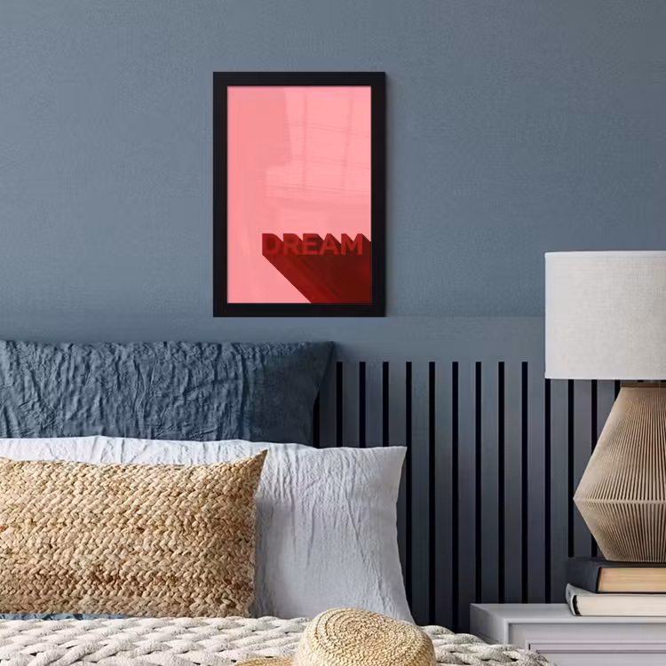 Poster met lijst - Dream - 3D - Rood - Roze — 4