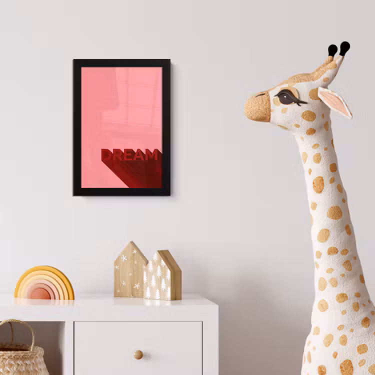 Poster met lijst - Dream - 3D - Rood - Roze — 5