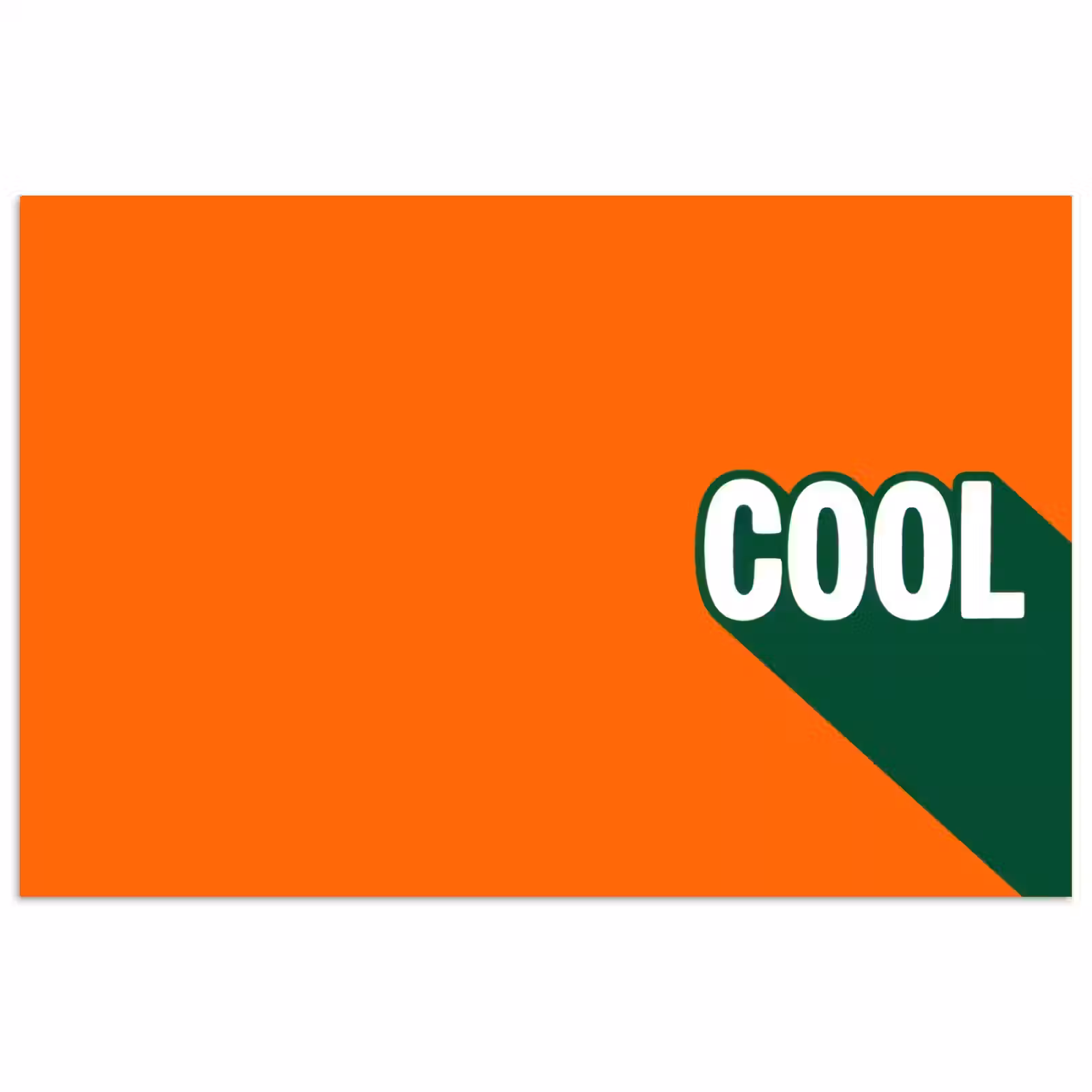 Poster - Cool - Oranje - Groen — 1
