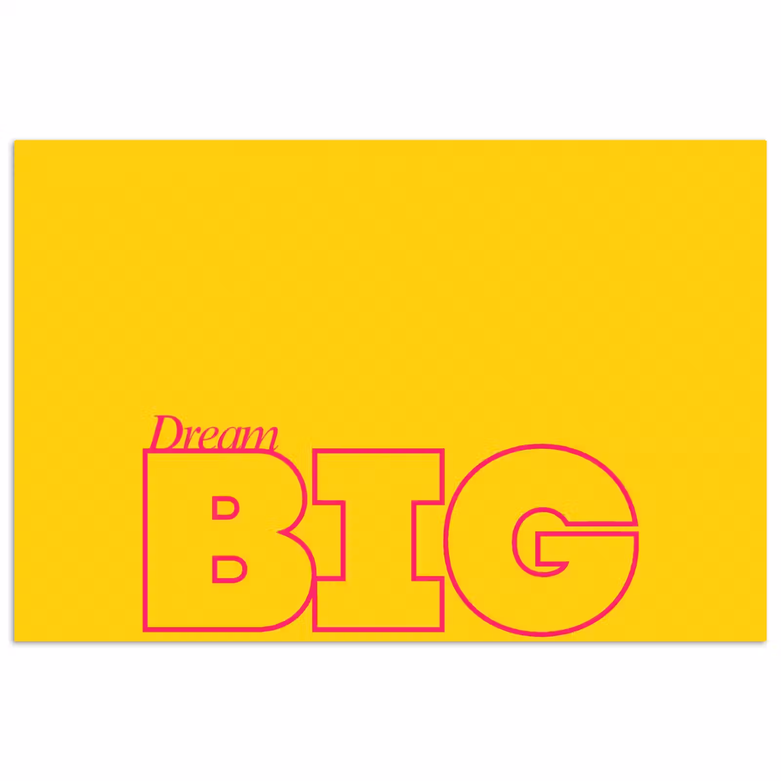 Poster - Dream big - Geel - Grafisch — 1