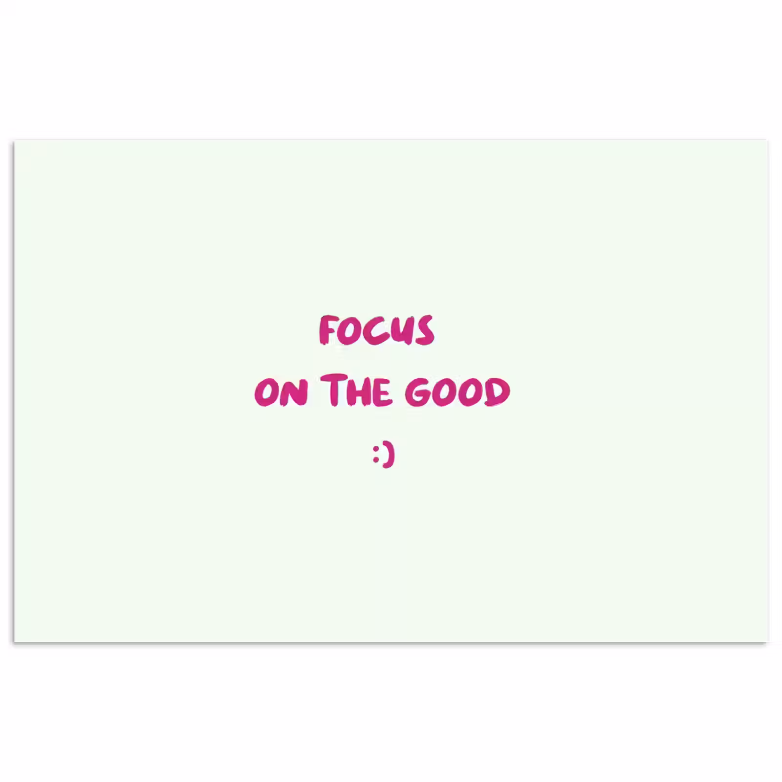 Poster - Focus - Beige - Roze - Smiley — 1
