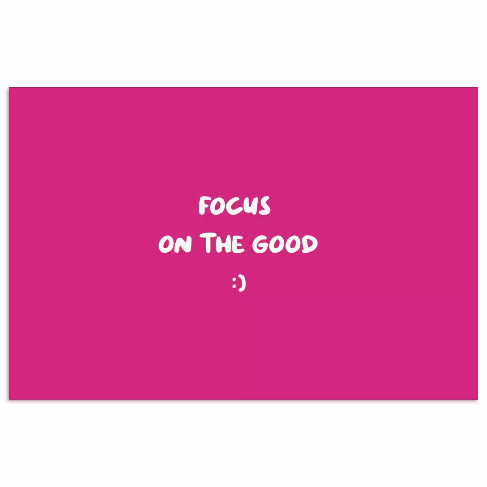 Poster - Focus - Smiley - Roze — 1