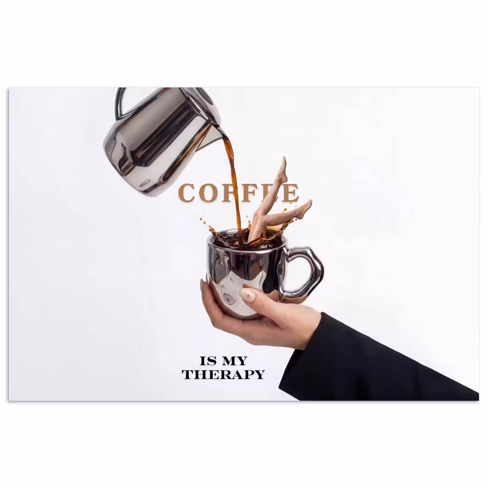 Poster - Koffie - Mok - Kan - Therapie — 1