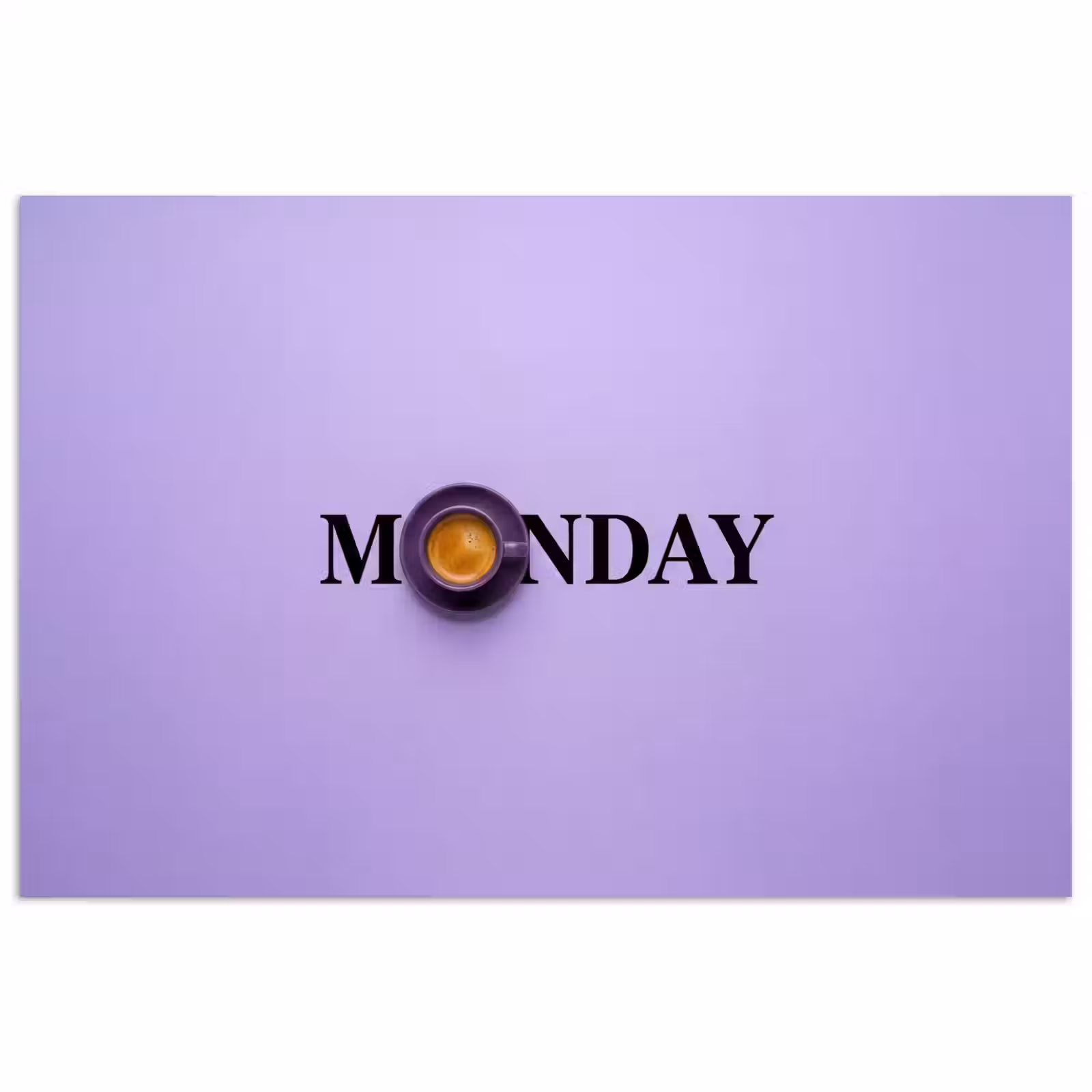 Poster - Maandag - Mok - Koffie - Paars — 1