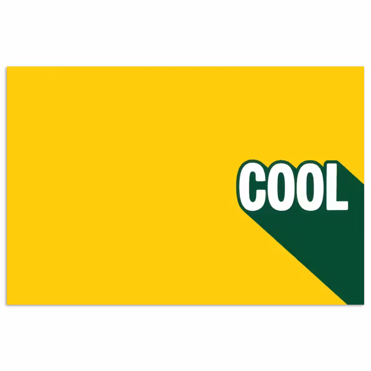 Poster - Cool - Geel - Groen — 1