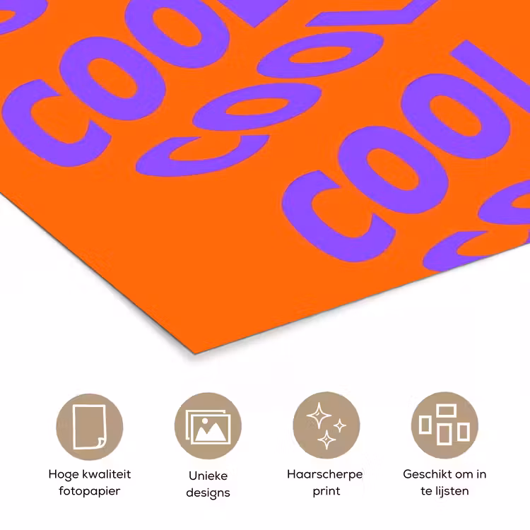 Poster - Cool - Paars - Oranje — 5