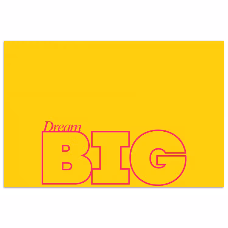 Poster - Dream big - Geel - Grafisch — 1