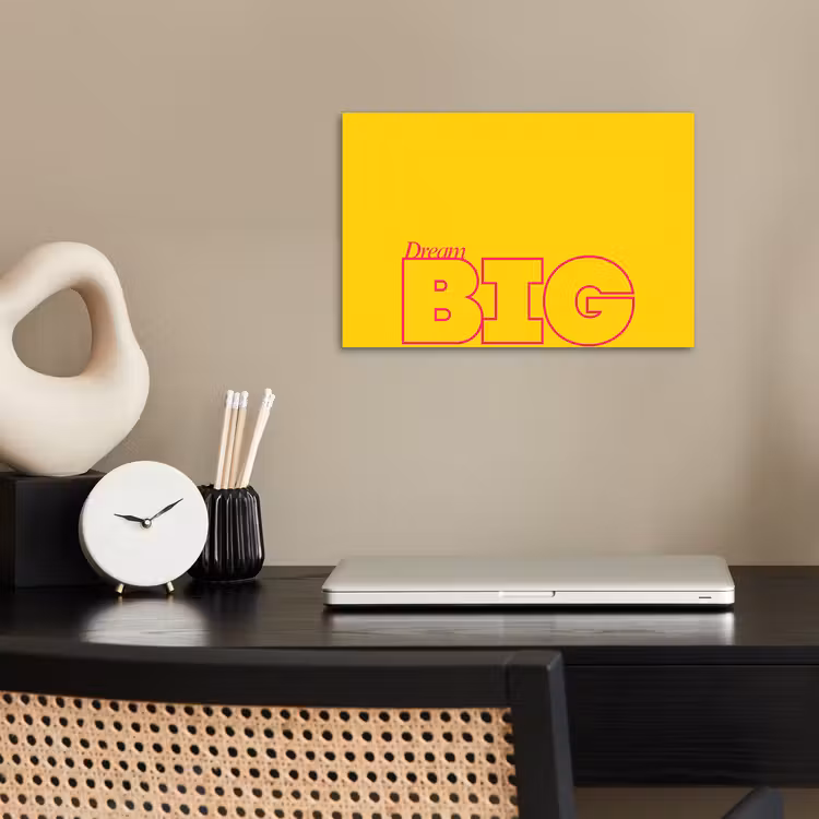 Poster - Dream big - Geel - Grafisch — 2