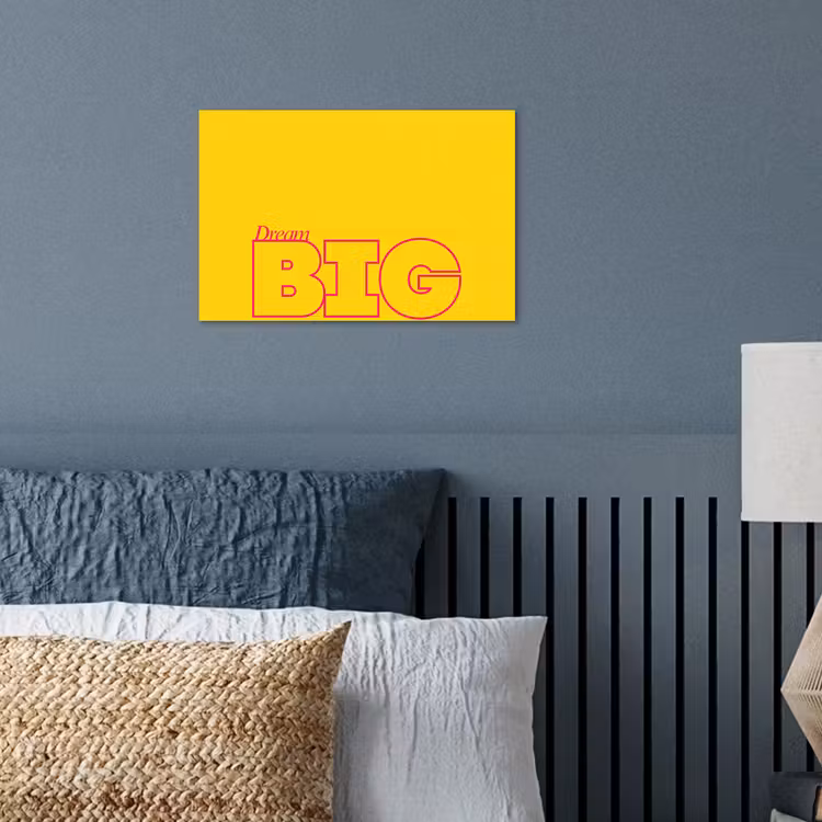Poster - Dream big - Geel - Grafisch — 3