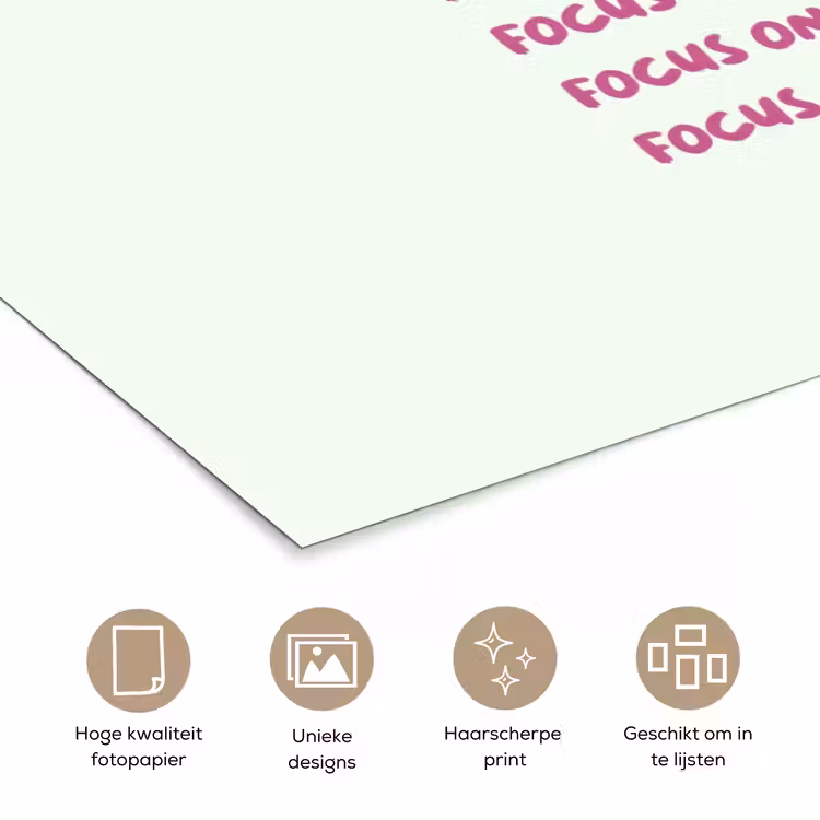 Poster - Focus on the good - Roze — 5