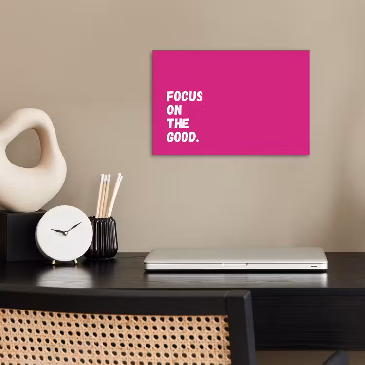 Poster - Focus on the good - Roze - Simple — 2